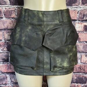 Phoebe Faux Leather Cargo Skirt